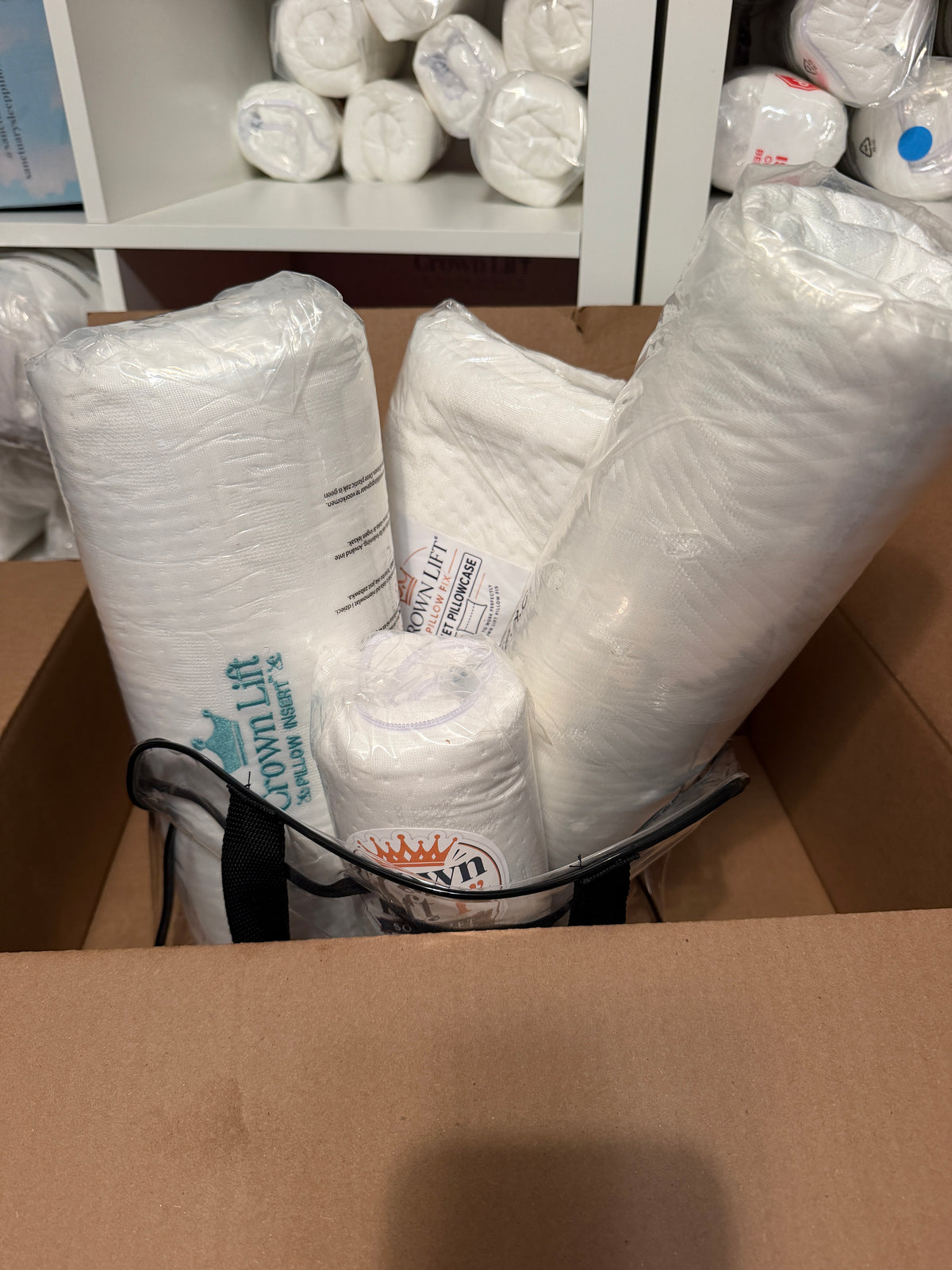 Deluxe Crown Lift system with queen pillow